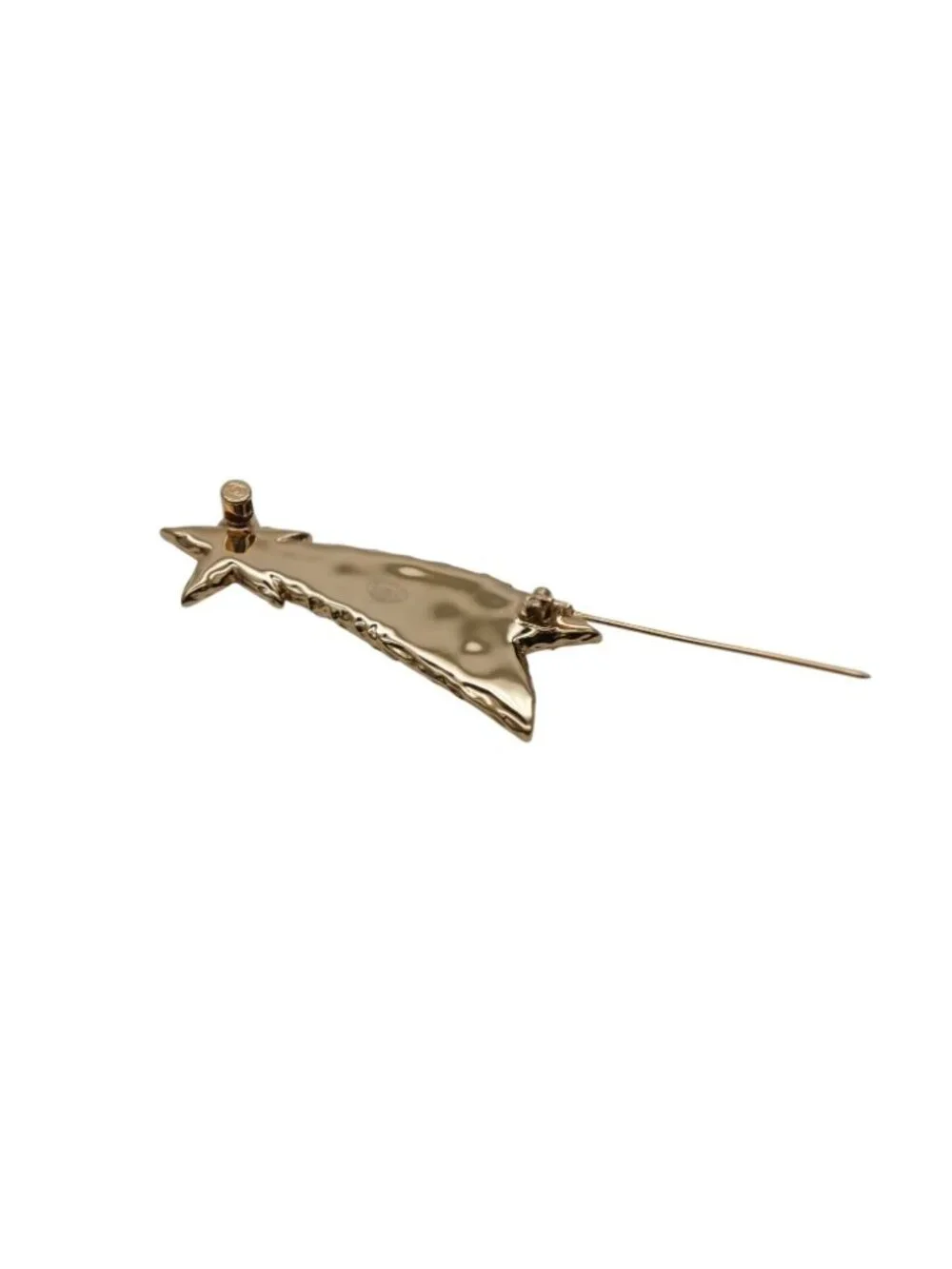 Chanel Brooch Shooting Star CC Logo Cambon Resin Metal Gold Black